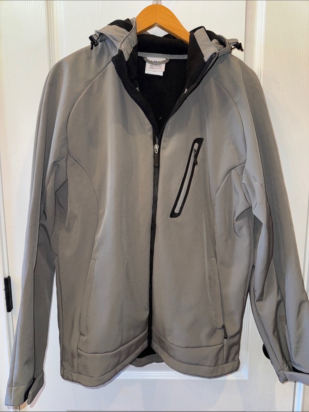 Men's Gray Performance Softshell Hooded Jacket
